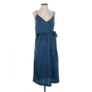 EVIDNT Los Angeles Blue Wrap Dress